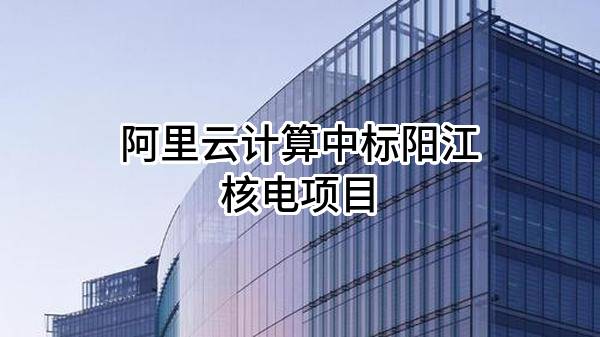 阿里云计算有限公司中标阳江核电有限公司项目